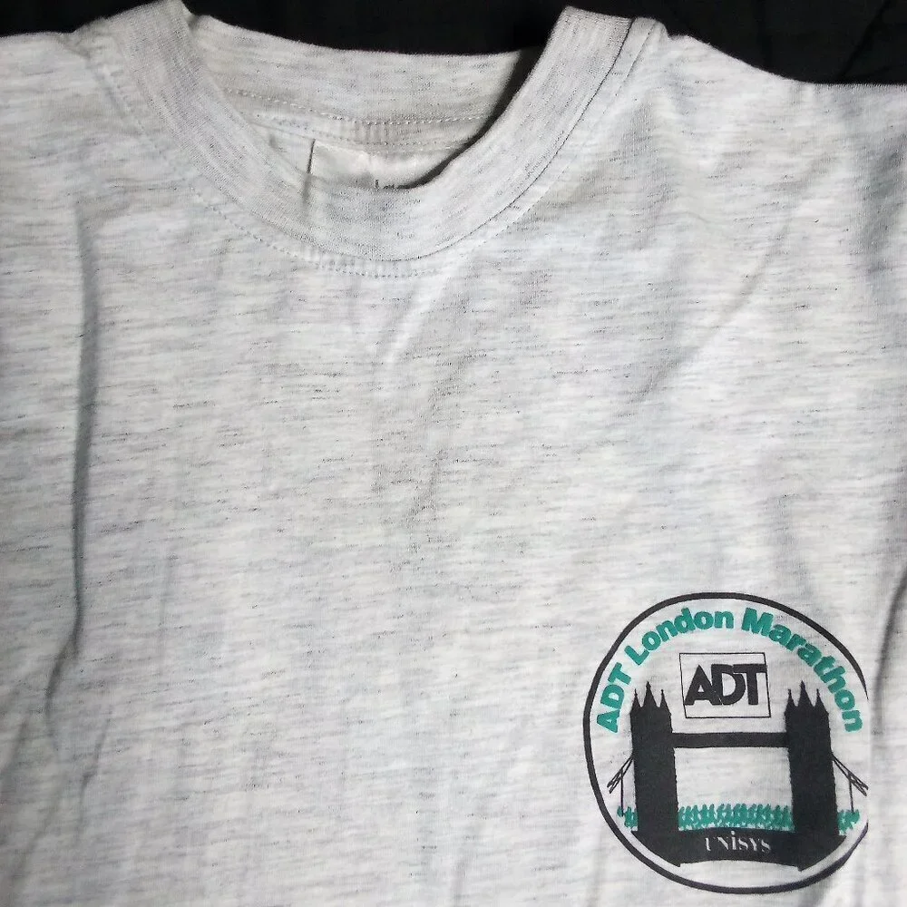 Vintage ADT London Marathon Offical Adidas Supplier T-Shirt